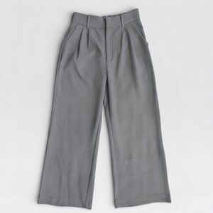 Abercrombie & Fitch Pants Trousers Womens Small Grey High Waist Wide Leg Pleated